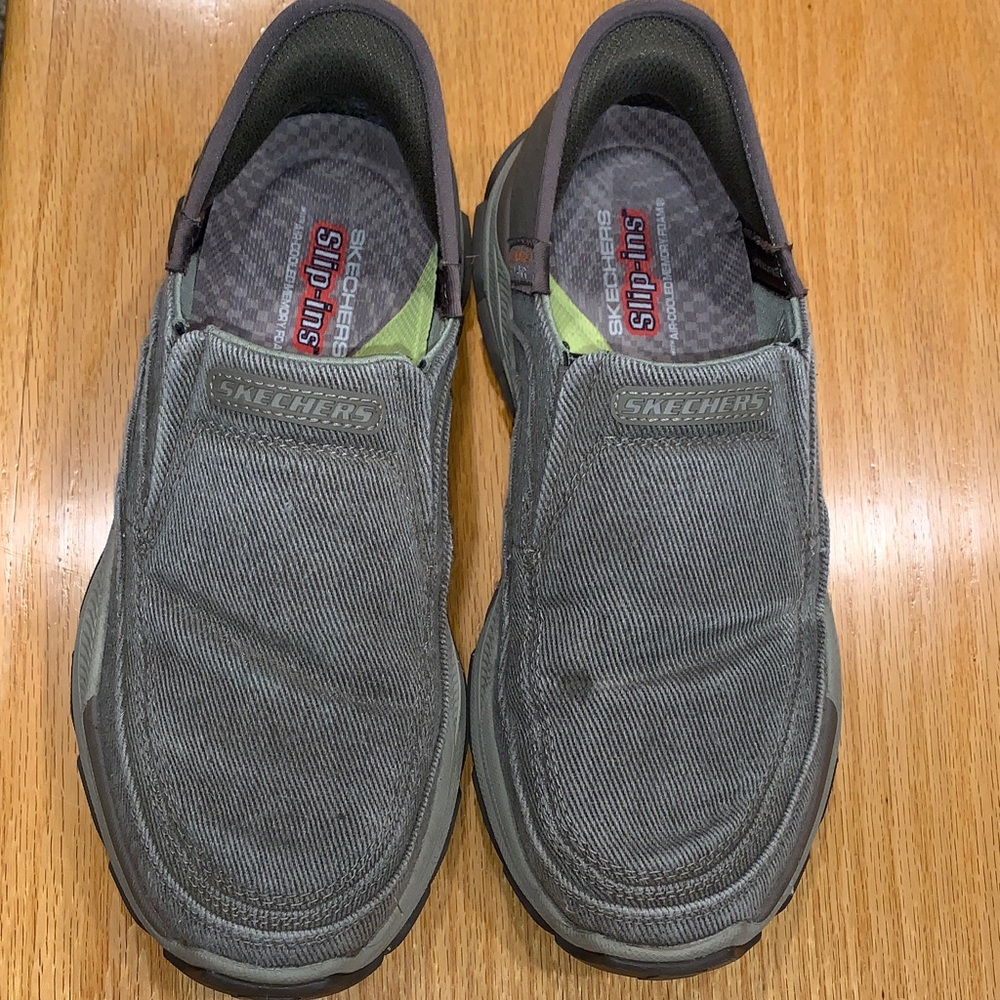 Skechers taupe Slip-On Men's Loafers